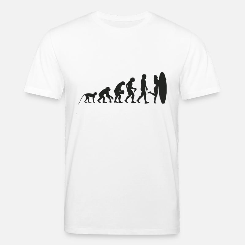 Evolution Surf - T-shirt bio CREATOR Stanley/Stella Unisexe - blanc