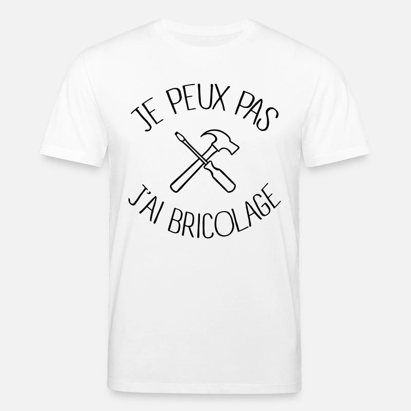Je peux pas j'ai Bricolage - T-shirt bio CREATOR Stanley/Stella Unisexe - blanc