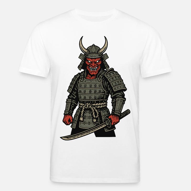 Oni Samurai - Guerrier Démoniaque - T-shirt bio CREATOR Stanley/Stella Unisexe - blanc