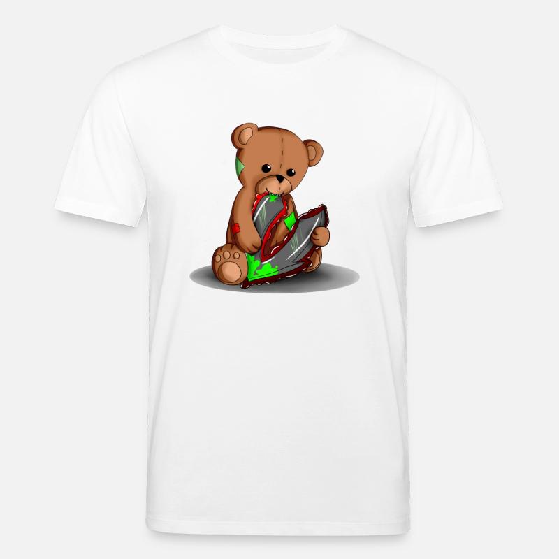 Teddy avec logo - T-shirt bio CREATOR Stanley/Stella Unisexe - blanc