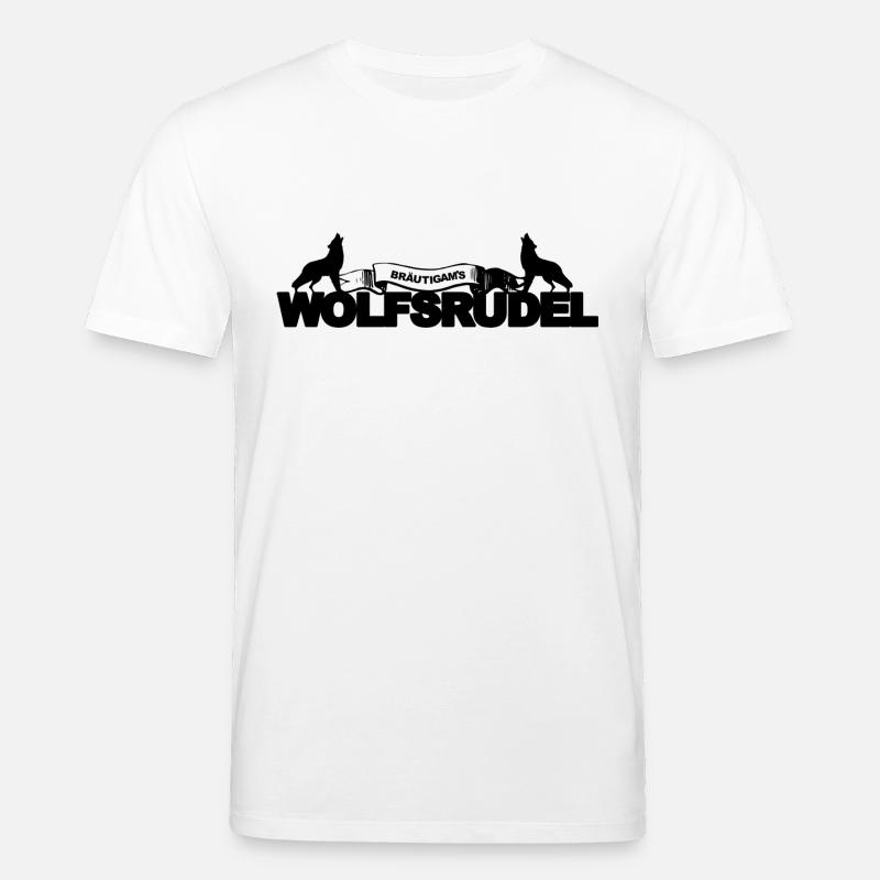 Bräutigam Wolfsrudel Junggesellenabschied Geschenk - Stanley/Stella Unisex Bio-T-Shirt CREATOR  - Weiß