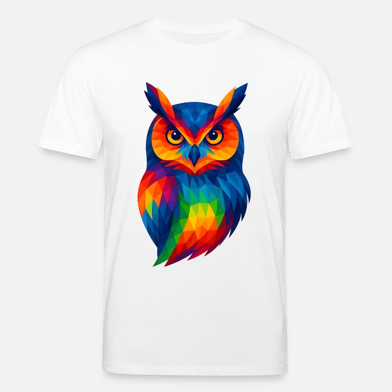 WPAP Stil Tiere - Eule - Stanley/Stella Unisex Bio-T-Shirt CREATOR - Weiß