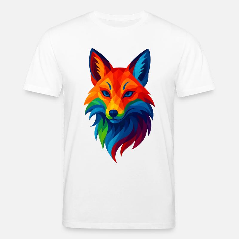 WPAP Stil Tiere - Kitsune Fuchsgeist - Stanley/Stella Unisex Bio-T-Shirt CREATOR  - Weiß