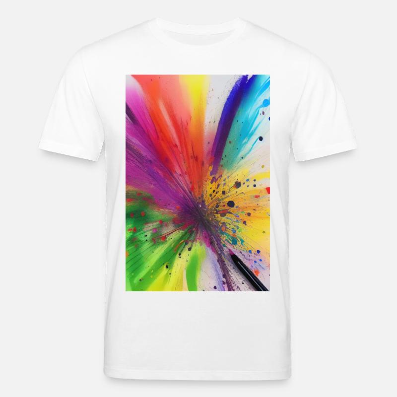 Éclaboussures de couleur - T-shirt bio CREATOR Stanley/Stella Unisexe - blanc