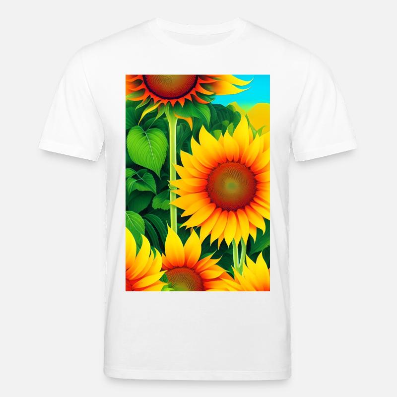 Sonnenblumen - Stanley/Stella Unisex Bio-T-Shirt CREATOR  - Weiß