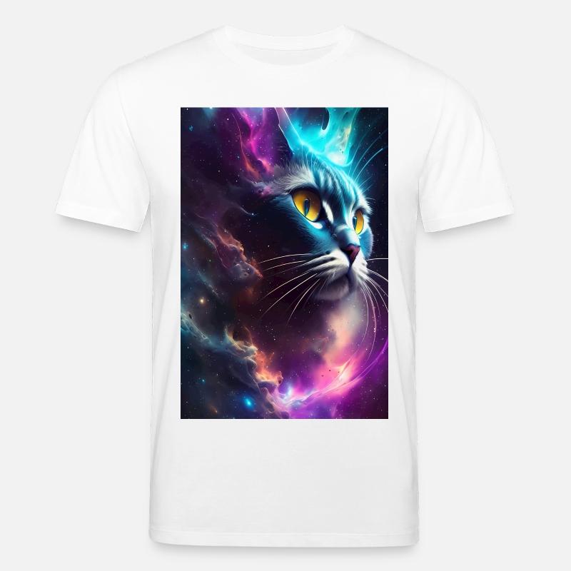 Chat dans l’espace - T-shirt bio CREATOR Stanley/Stella Unisexe - blanc