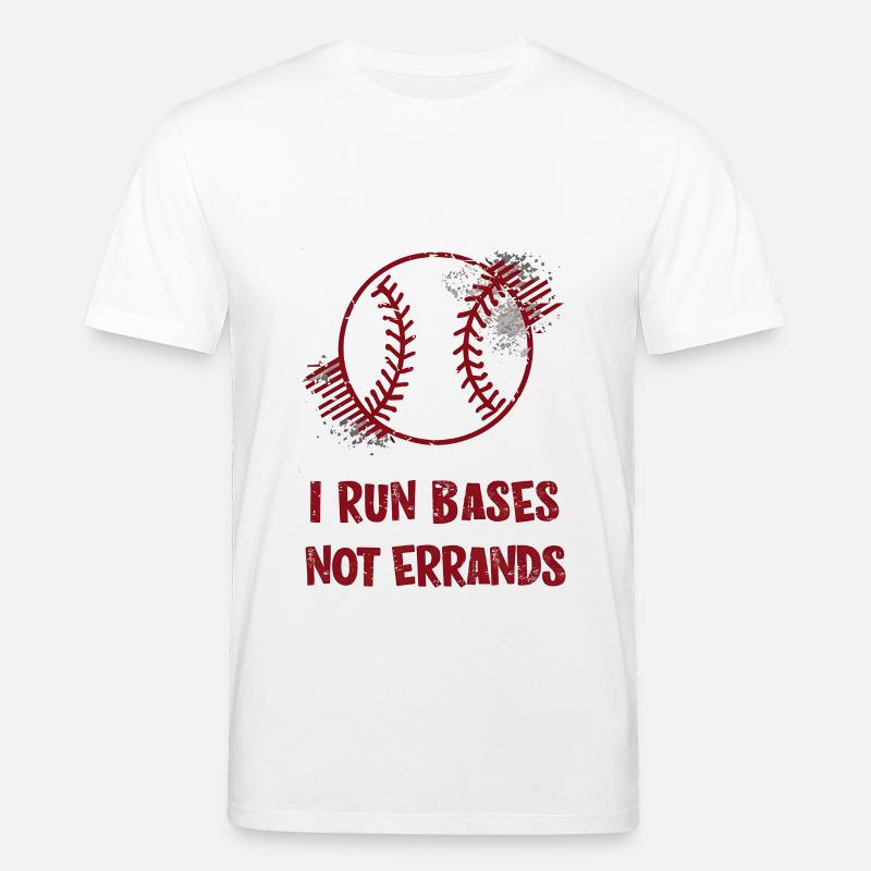 I Run Bases Not Errands Baseball - Stanley/Stella Unisex Bio-T-Shirt CREATOR  - Weiß