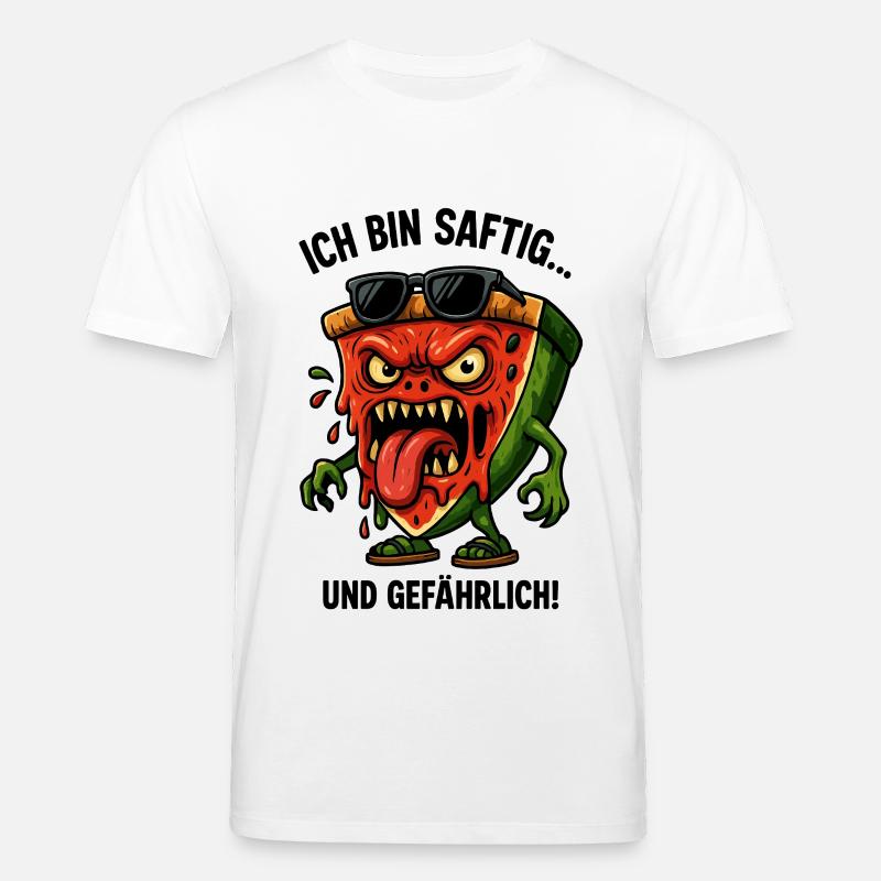 Saftige Pizza mit Sonnenbrille - Stanley/Stella Unisex Bio-T-Shirt CREATOR - Weiß
