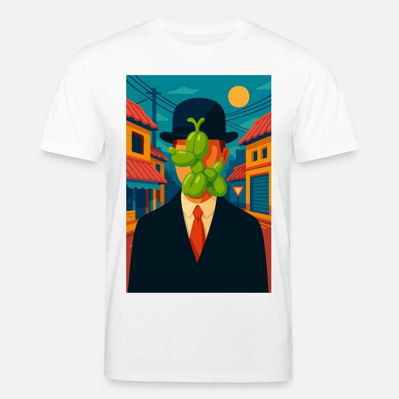 Mann (mit einem geschwollenen Hund) - Stanley/Stella Unisex Bio-T-Shirt CREATOR  - Weiß