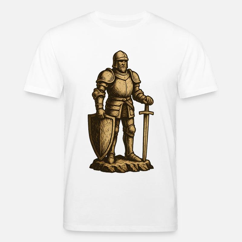 Ritter im historischen Kampfgewand - Stanley/Stella Unisex Bio-T-Shirt CREATOR  - Weiß
