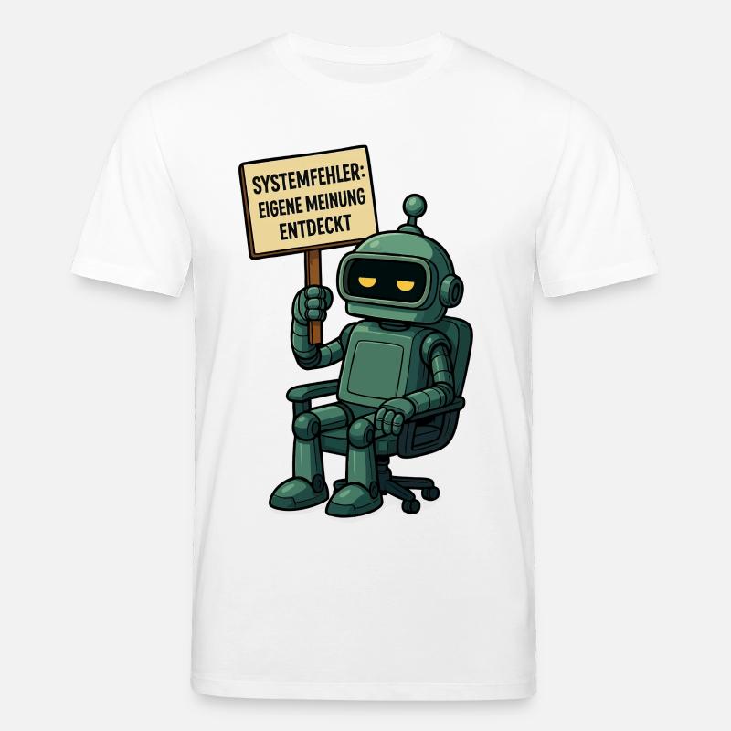 Systemfehler entdeckt – Denk selbst! Roboter - Stanley/Stella Unisex Bio-T-Shirt CREATOR  - Weiß