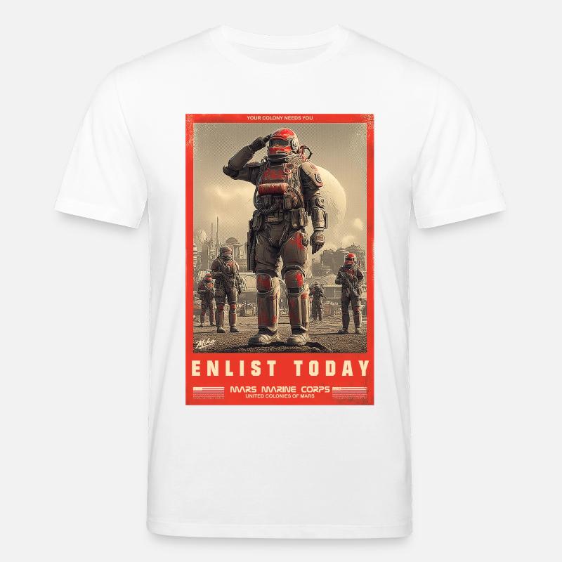 Mars Marine Corps - Stanley/Stella Unisex Bio-T-Shirt CREATOR  - Weiß