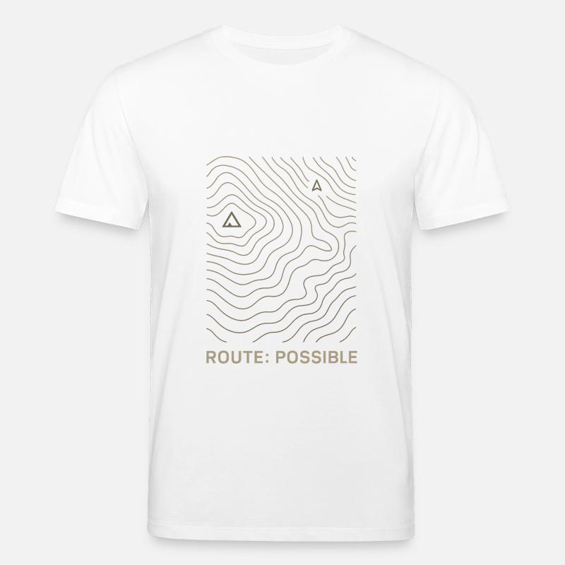 Itinéraire possible – Conception topographique extérieure - T-shirt bio CREATOR Stanley/Stella Unisexe - blanc