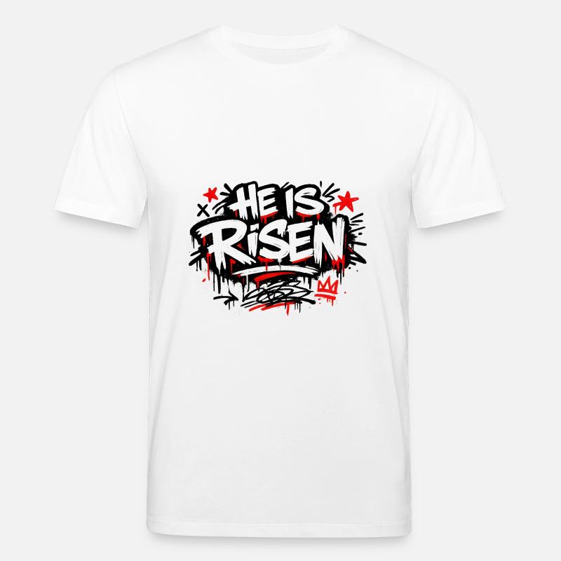 Il est Risen Graffiti Easter - T-shirt bio CREATOR Stanley/Stella Unisexe - blanc