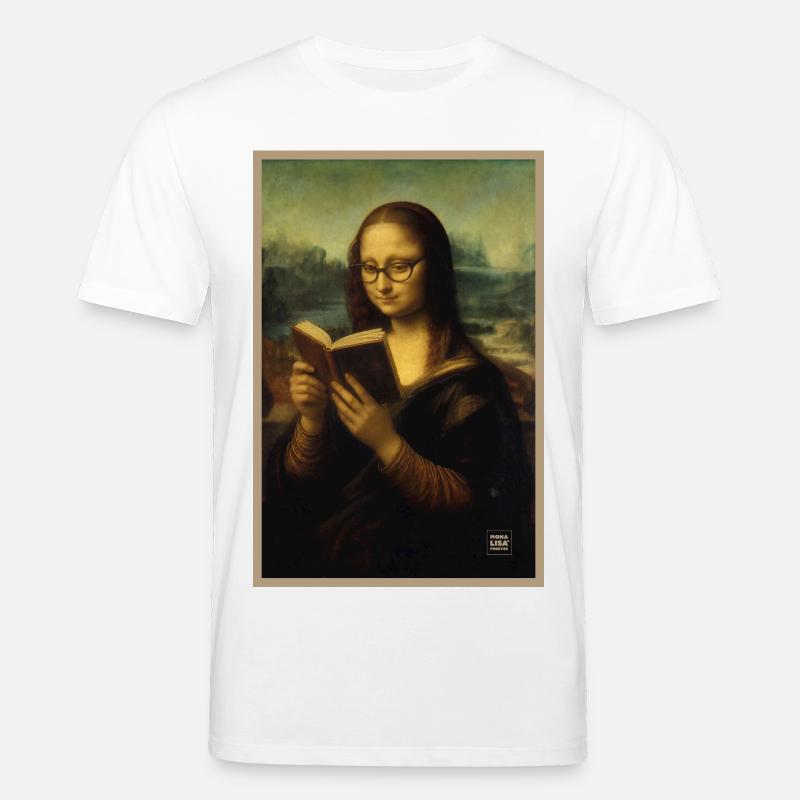 Mona Lisa Reading - Stanley/Stella Unisex Bio-T-Shirt CREATOR  - Weiß
