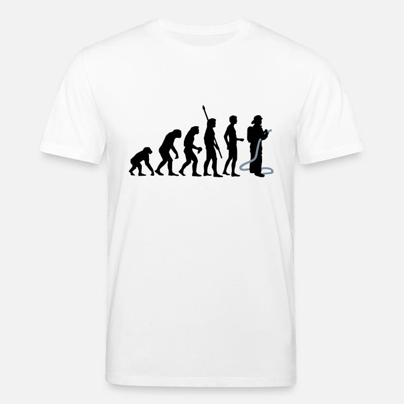 evolution_feuerwehr_b_2c - T-shirt bio CREATOR Stanley/Stella Unisexe - blanc