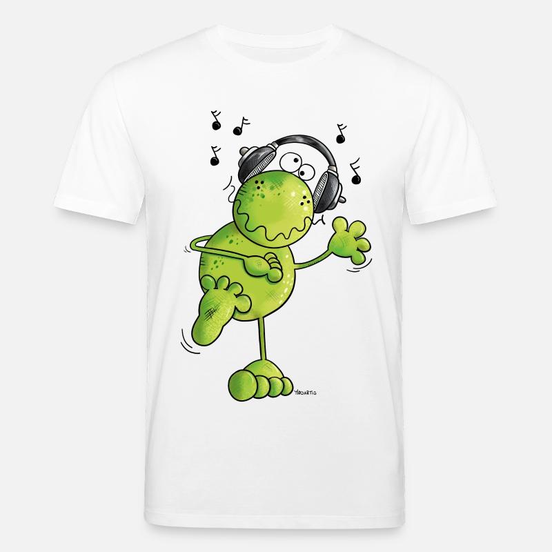 Frosch mit Kopfhörer - Stanley/Stella Unisex Bio-T-Shirt CREATOR  - Weiß