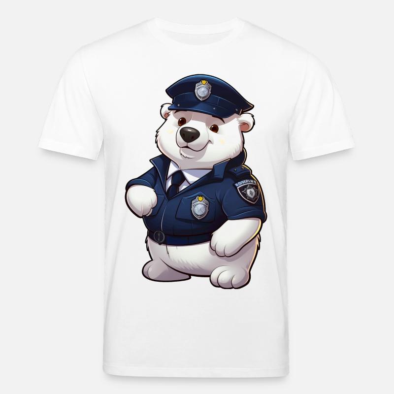 Polizei Eisbärin - Stanley/Stella Unisex Bio-T-Shirt CREATOR  - Weiß