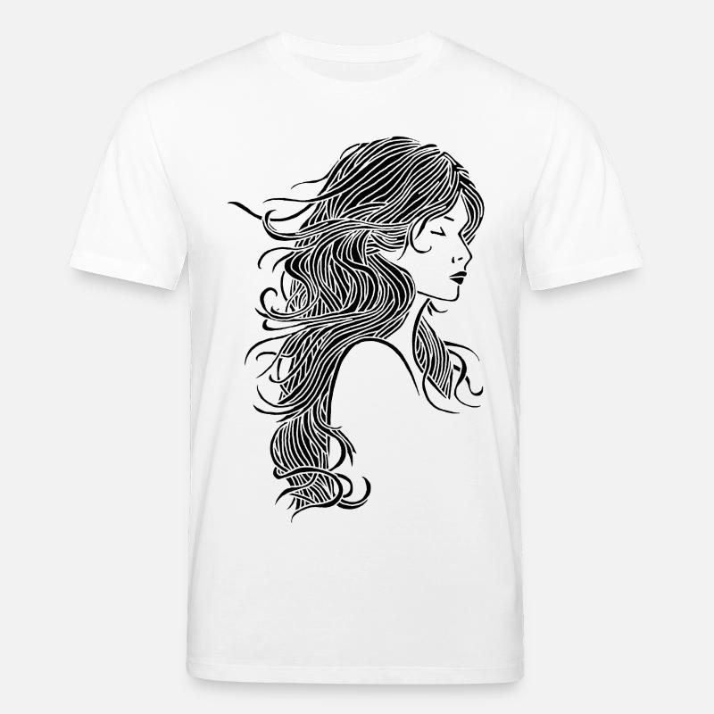 Schwarzhaariges Mädchen - Stanley/Stella Unisex Bio-T-Shirt CREATOR  - Weiß