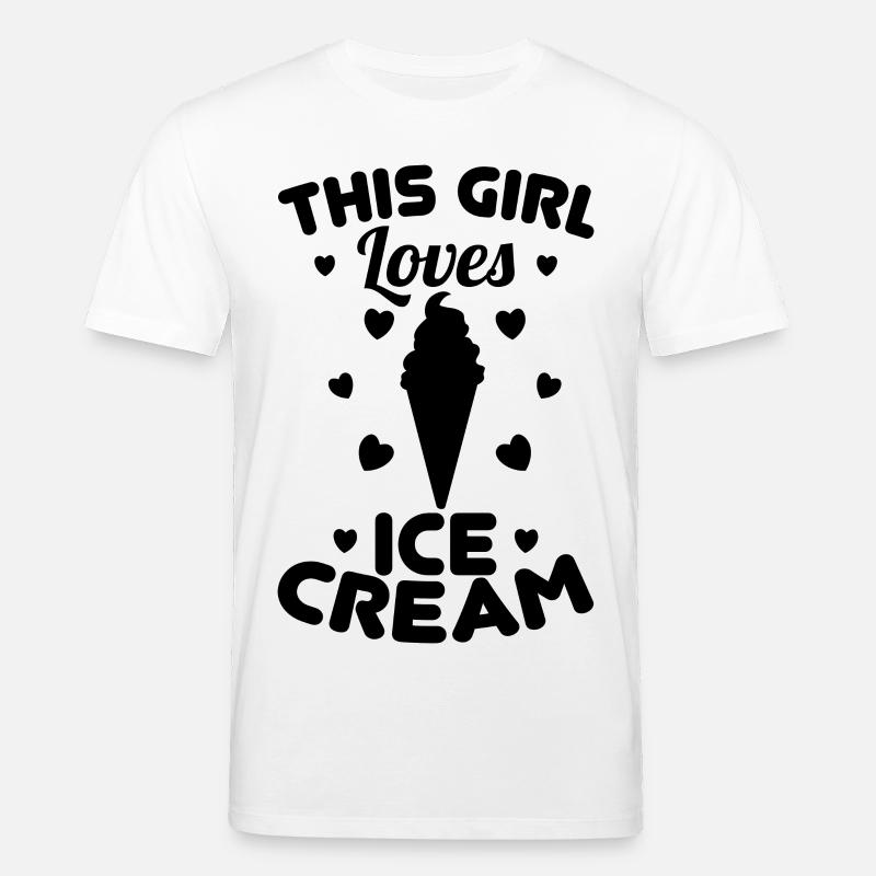 Dieses Mädchen liebt Eiscreme - Stanley/Stella Unisex Bio-T-Shirt CREATOR  - Weiß