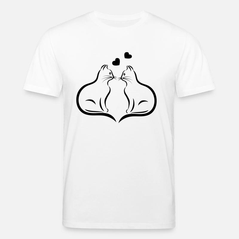 Zwei Katzen - Stanley/Stella Unisex Bio-T-Shirt CREATOR - Weiß