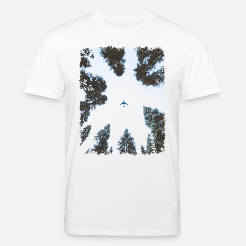 Wald & Flugzeug - Stanley/Stella Unisex Bio-T-Shirt CREATOR  - Weiß