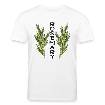 PLANTES DE ROMARIN - JARDIN - ÉPICES DE CUISSON - HERBES - T-shirt bio CREATOR Stanley/Stella Unisexe - blanc - Devant - Alina (178cm) & Michal (187cm)