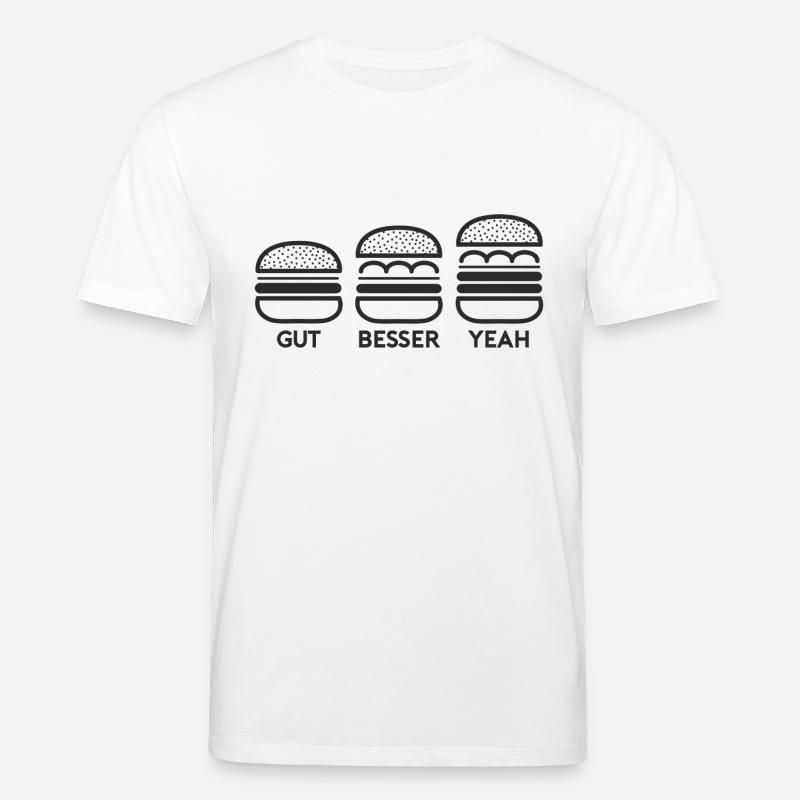 GUT BESSER YEAH BURGER - Stanley/Stella Unisex Bio-T-Shirt CREATOR  - Weiß