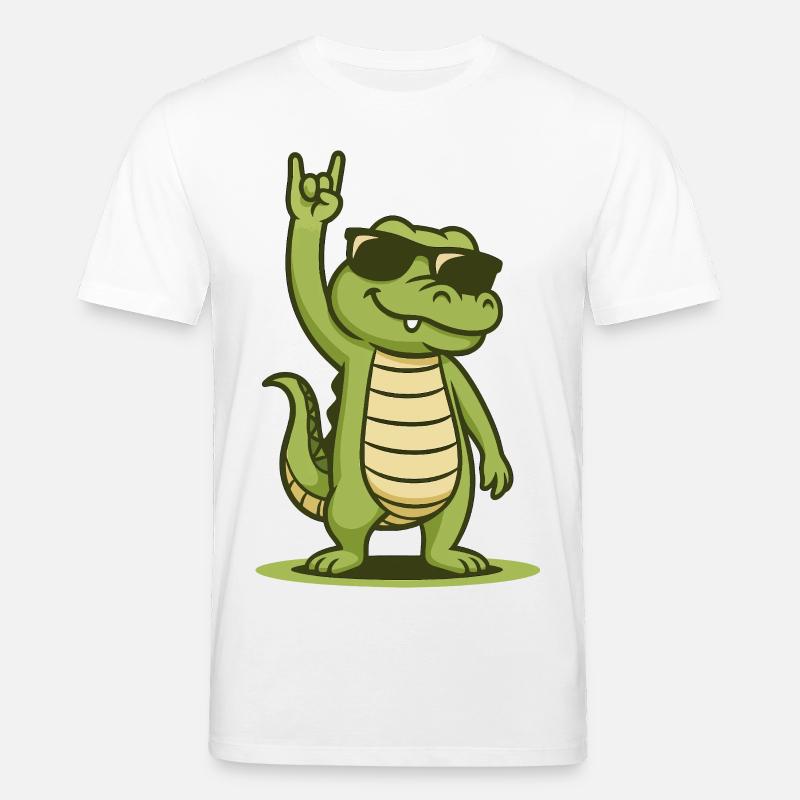 Rock’n’Roll Krokobaby - Stanley/Stella Unisex Bio-T-Shirt CREATOR  - Weiß