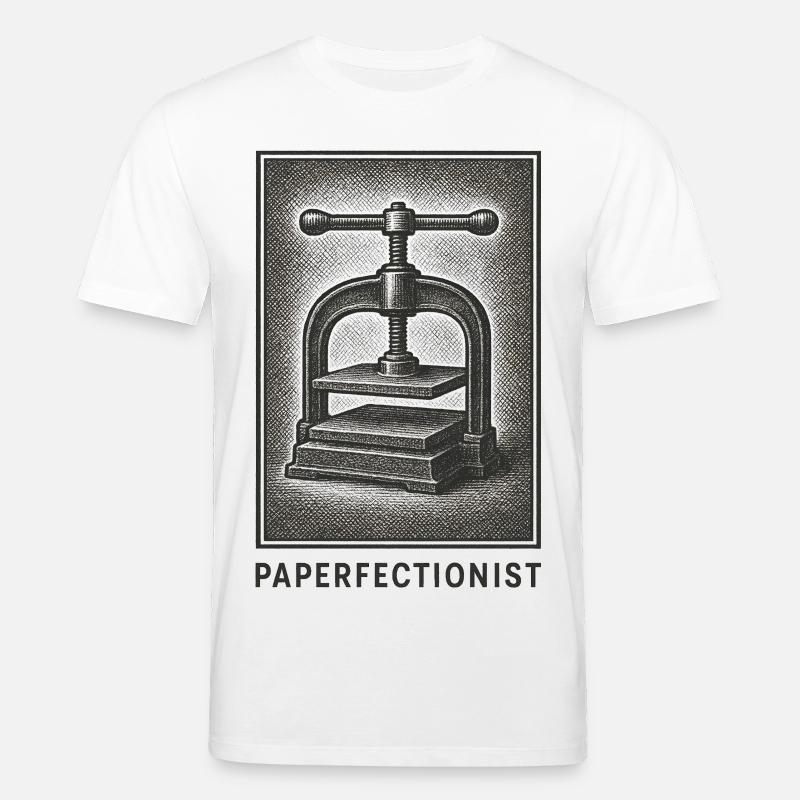 Papier-Perfektionist | Buchbinden, Buchpresse - Stanley/Stella Unisex Bio-T-Shirt CREATOR  - Weiß