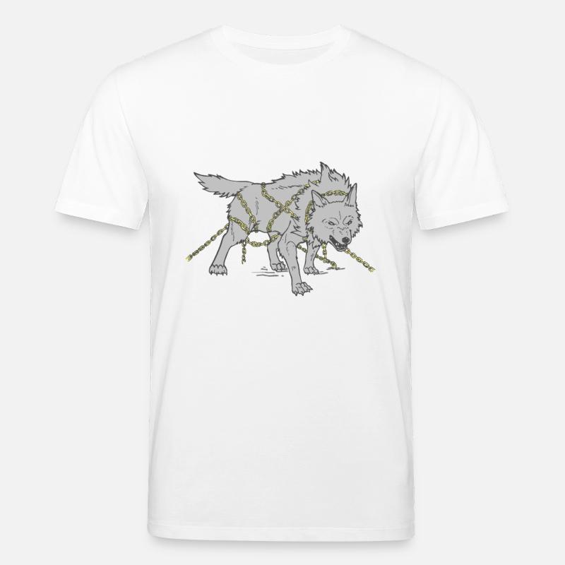 Wolf in Ketten - Stanley/Stella Unisex Bio-T-Shirt CREATOR  - Weiß