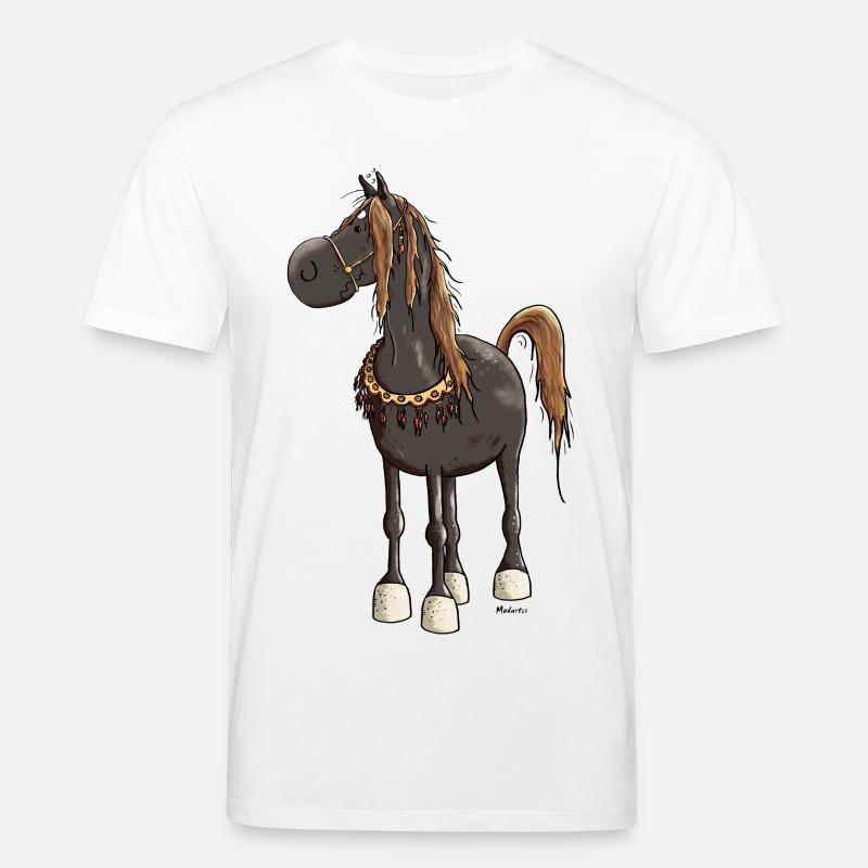 Pfiffiges Araber Pferd - Araber - Stanley/Stella Unisex Bio-T-Shirt CREATOR  - Weiß