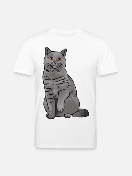 Britisch Kurzhaar Katze - Stanley/Stella Unisex Bio-T-Shirt CREATOR - Weiß