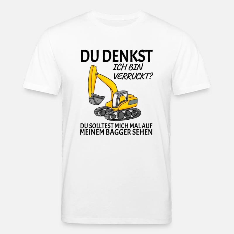 Baggerfahrer Bagger - Stanley/Stella Unisex Bio-T-Shirt CREATOR  - Weiß