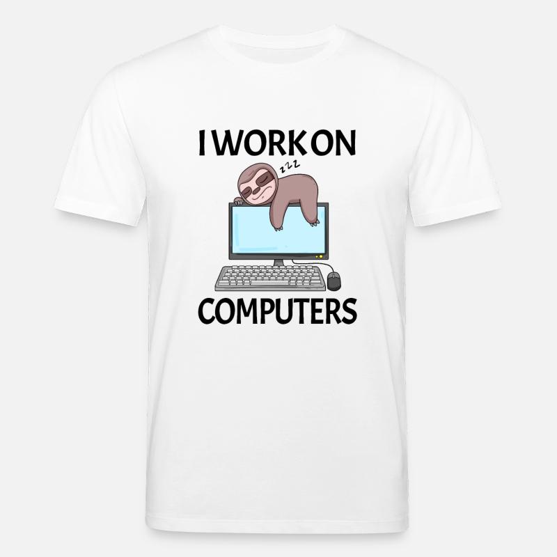 Computer Nerd Programmer Men Gift - Stanley/Stella CREATOR Unisex Organic T-Shirt - white