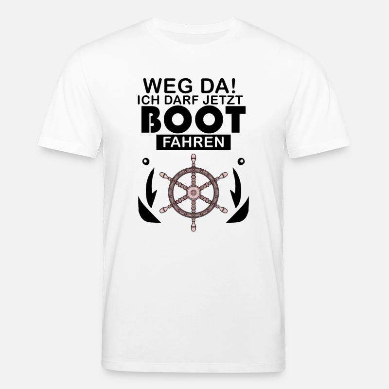 Bootsführerschein Motorboot Geschenk - Stanley/Stella Unisex Bio-T-Shirt CREATOR  - Weiß