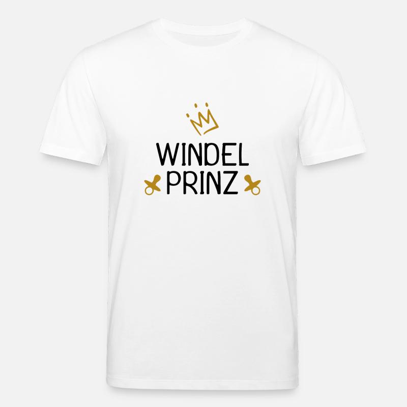 Baby Windel Prinz Krone - Stanley/Stella Unisex Bio-T-Shirt CREATOR  - Weiß