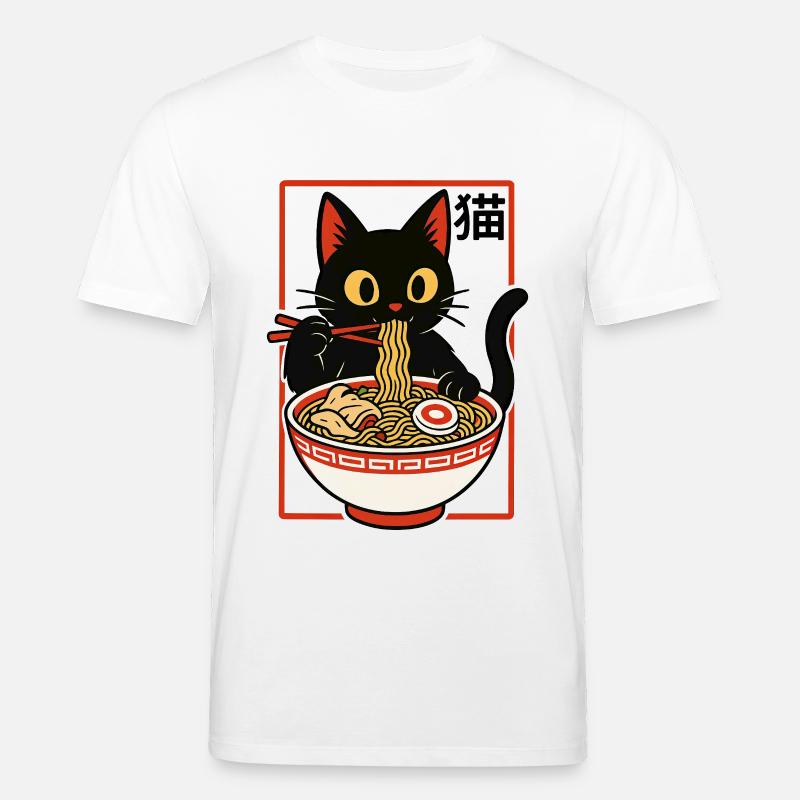 Ramen Nudeln Katze - Stanley/Stella Unisex Bio-T-Shirt CREATOR - Weiß