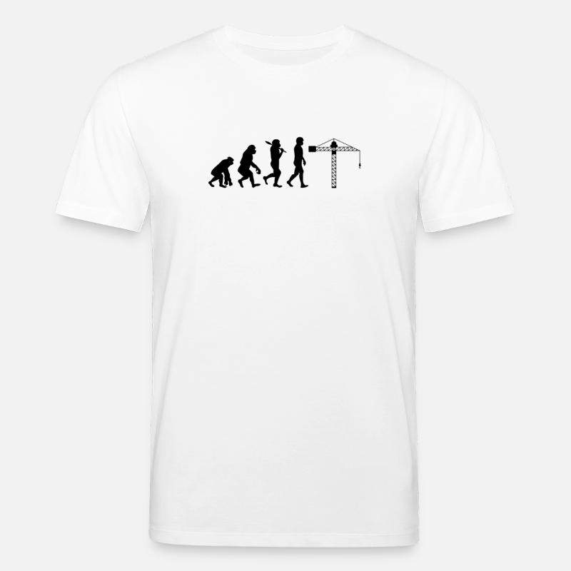 Crane operator Evolution black - Stanley/Stella CREATOR Unisex Organic T-Shirt - white