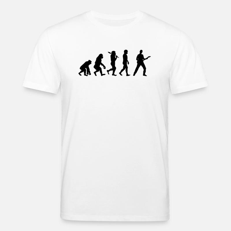 Idée cadeau musique guitare évolution - T-shirt bio CREATOR Stanley/Stella Unisexe - blanc