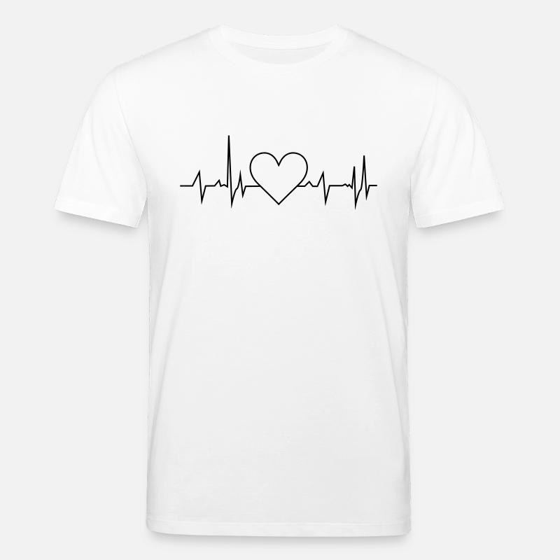 Herz Frequenz - Stanley/Stella Unisex Bio-T-Shirt CREATOR  - Weiß
