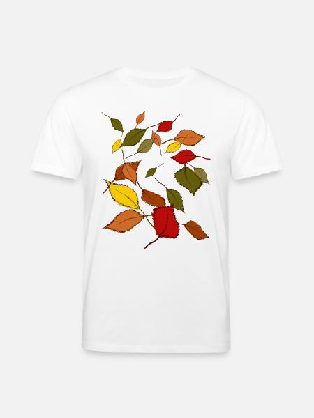 Herbstblätter - Stanley/Stella Unisex Bio-T-Shirt CREATOR - Weiß