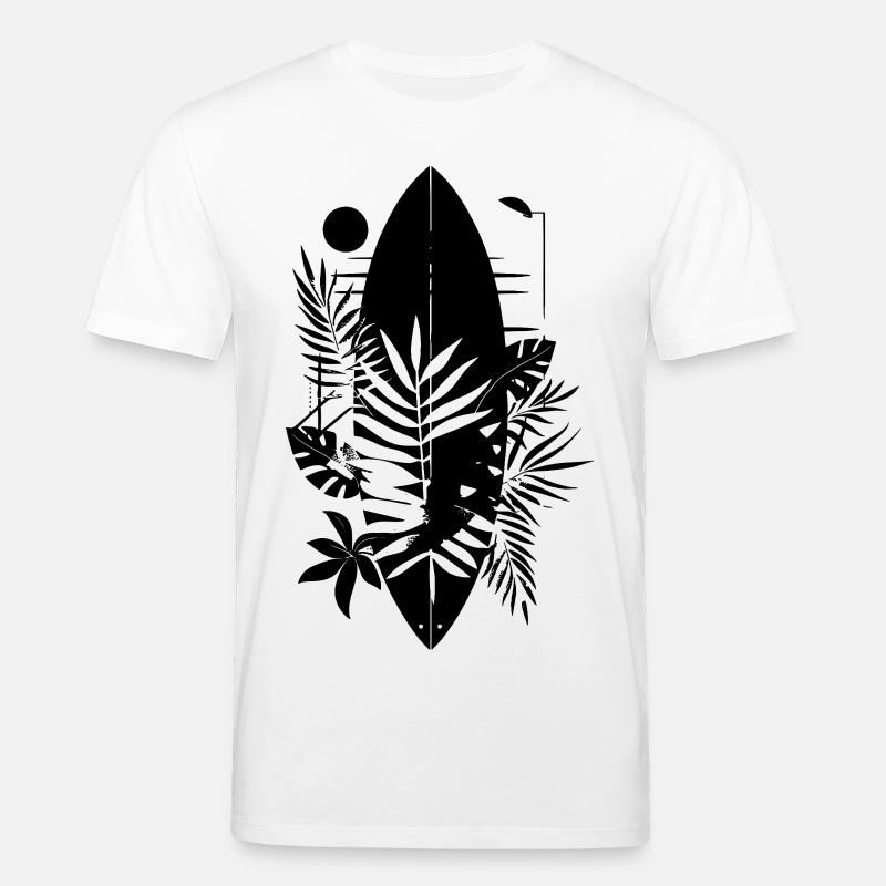 Planche de surf style dessin animé - T-shirt bio CREATOR Stanley/Stella Unisexe - blanc