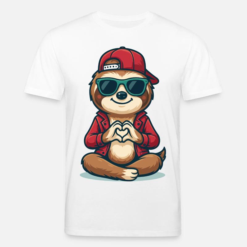 Chill Love Sloth - Stanley/Stella Unisex Bio-T-Shirt CREATOR  - Weiß