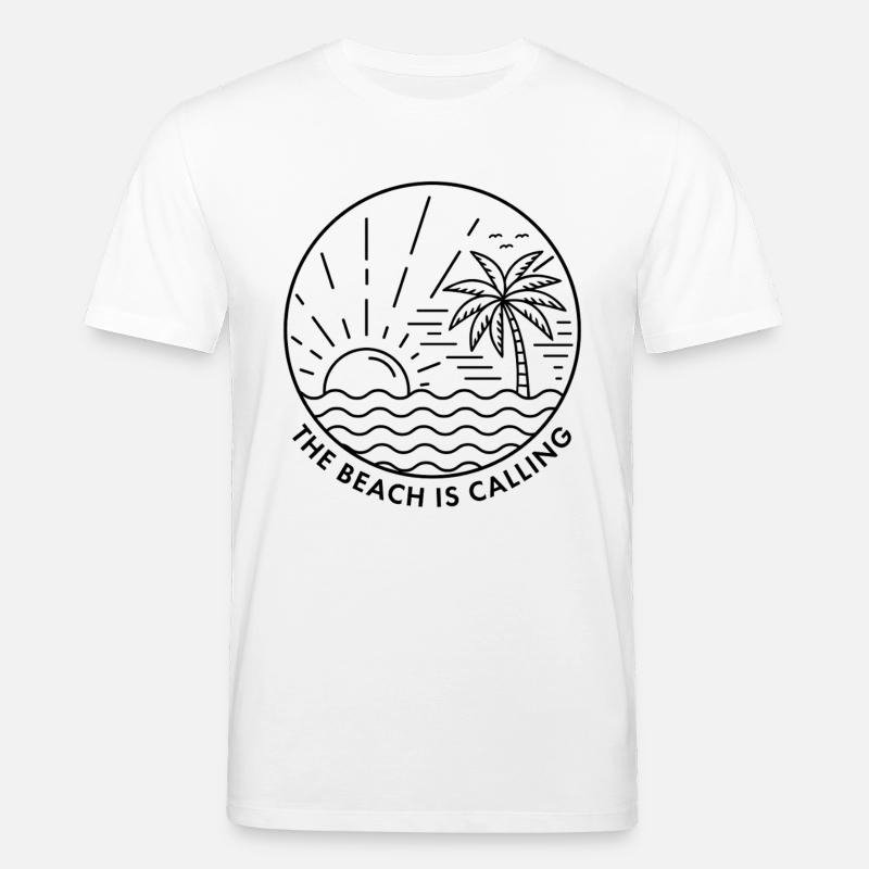 La plage vous appelle - T-shirt bio CREATOR Stanley/Stella Unisexe - blanc