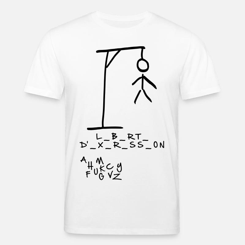 Pendu - Liberté d'expression - T-shirt bio CREATOR Stanley/Stella Unisexe - blanc