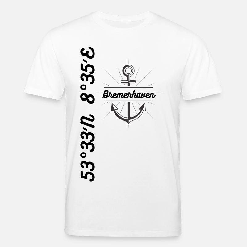 Bremerhaven coordonne Maritim - T-shirt bio CREATOR Stanley/Stella Unisexe - blanc