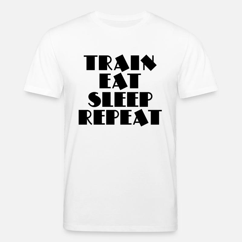 Train, eat, sleep, repeat - Stanley/Stella Unisex Bio-T-Shirt CREATOR  - Weiß
