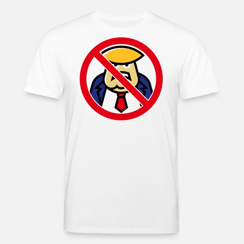 Donald Prohibition (panneau d’interdiction) - T-shirt bio CREATOR Stanley/Stella Unisexe - blanc