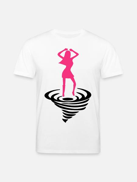 Dancing woman on tornado - Stanley/Stella CREATOR Unisex Organic T-Shirt - white